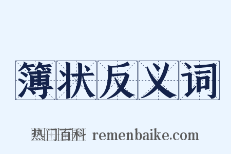 簿状反义词是什么意思的图片